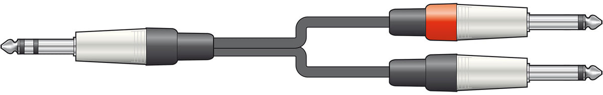 Classic Audio Lead 6.3mm TRS Jack - 2 6.3mm Jacks 6.0m