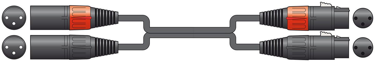 Classic Audio Lead 2 XLR Female - 2 XLR Male 0.75m