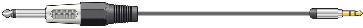 Classic Audio Lead 3.5mm Jack - 6.3mm Jack 1.5m