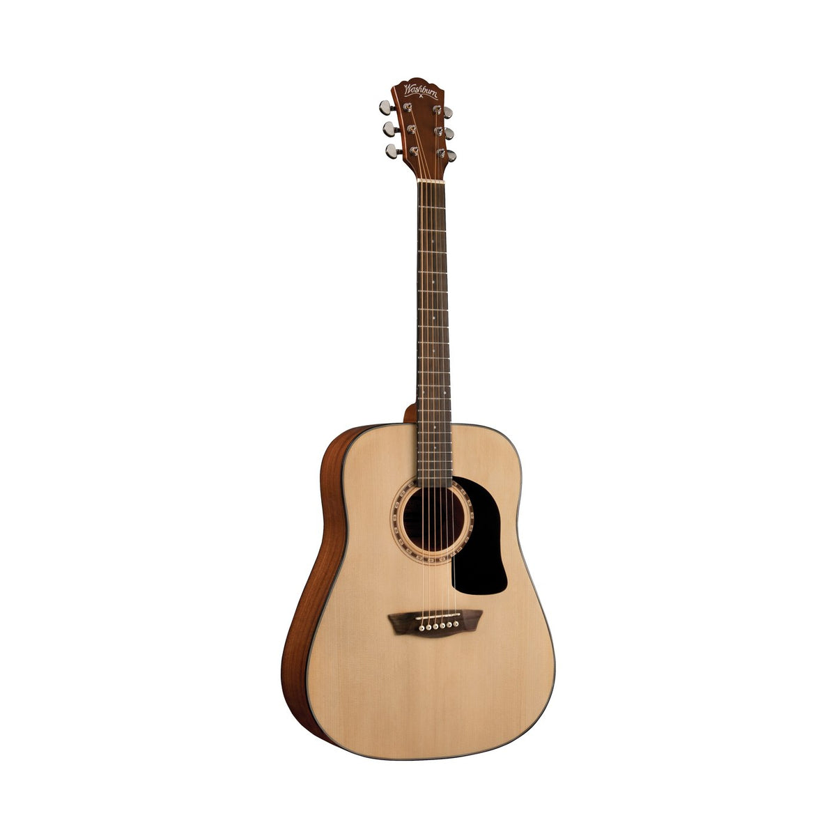 Washburn D5 Apprentice Dreadnought Acoustic Guitar – Natural – complete front view