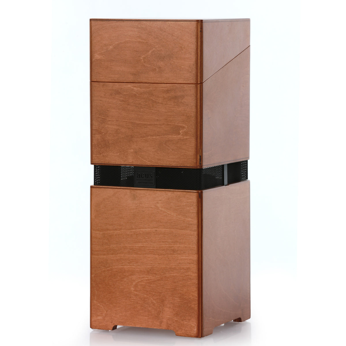 Acus All Around 4 wood finish Front angled closed view