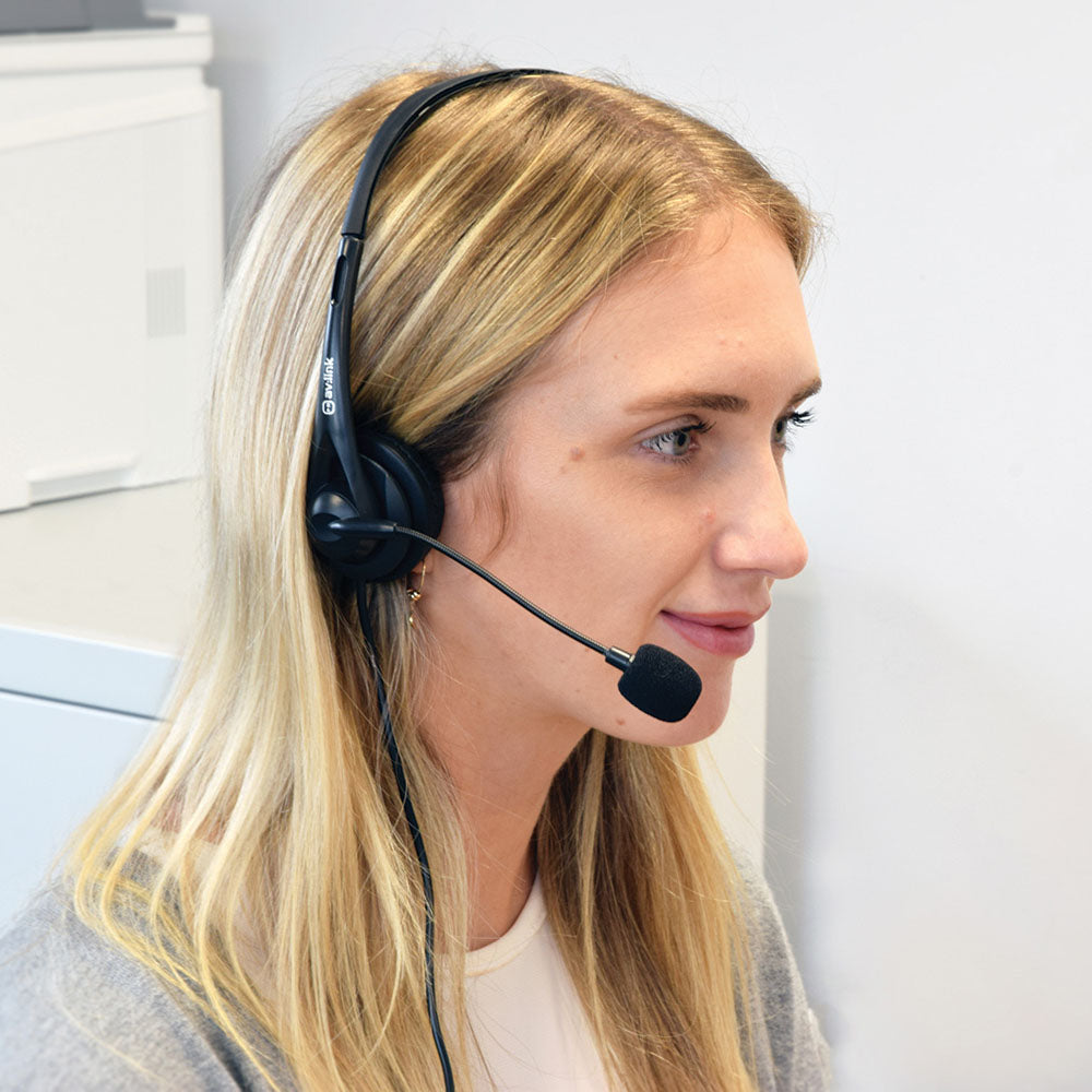 USB Multimedia Headset with Boom Microphone