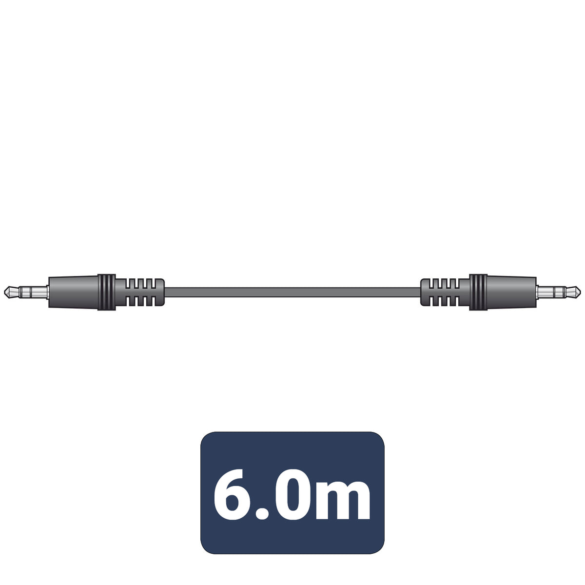 3.5mm stereo plug to 3.5mm stereo plug lead 6.0m