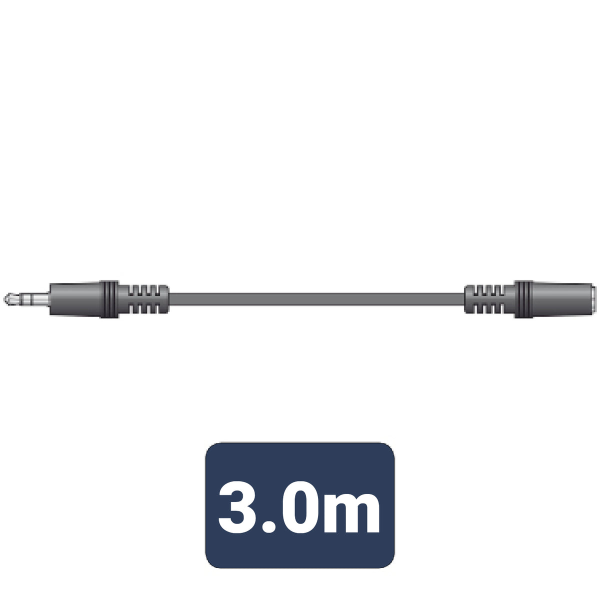 3.5mm stereo plug to 3.5mm stereo socket lead 3.0m