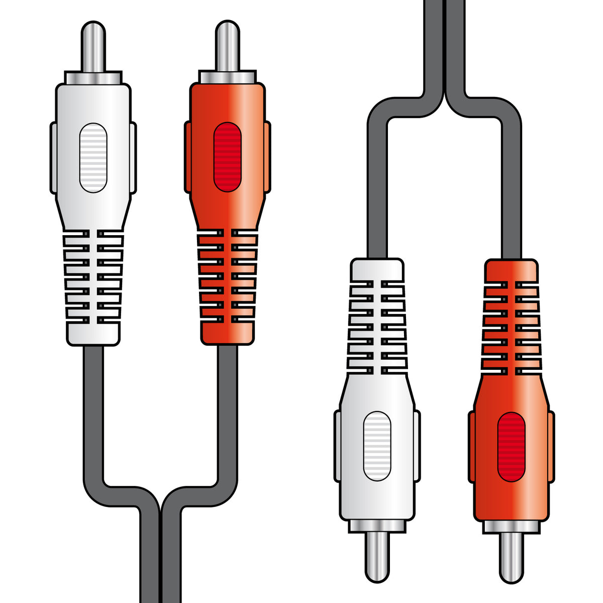 2 x RCA plugs to 2 x RCA plugs lead 1.2m