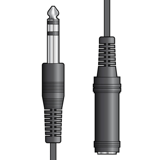 6.3mm stereo plug to 6.3mm stereo socket lead 6.0m