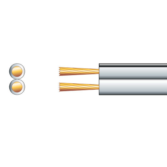 Fig8 Speaker Wire White/Black Polarity 10m