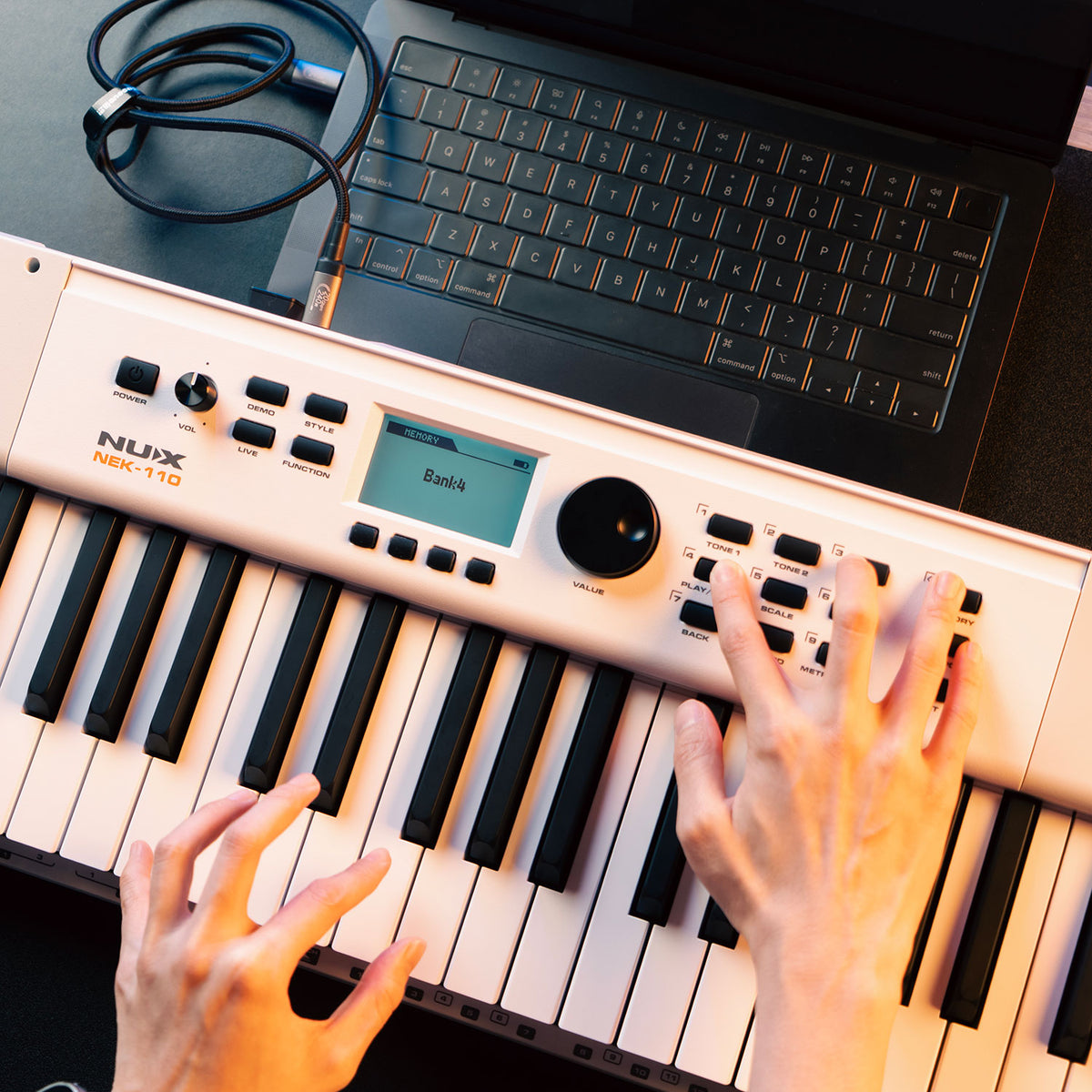 NEK-110 Portable Keyboard White