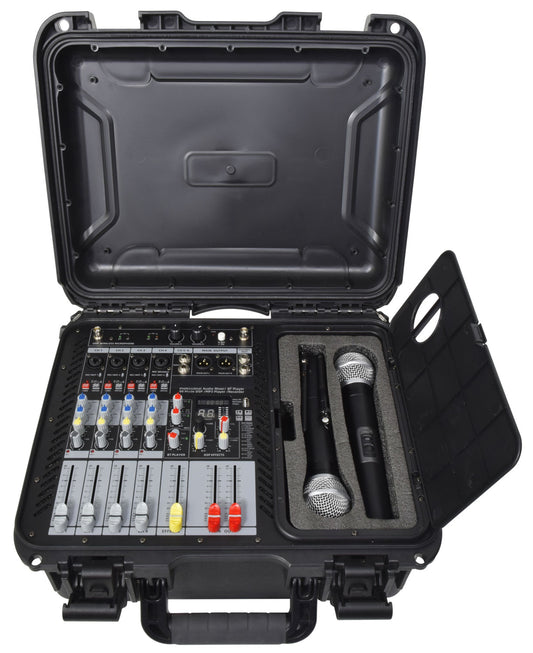 FLITE-600 Powered Mixer + 2 UHF Microphones + DSP