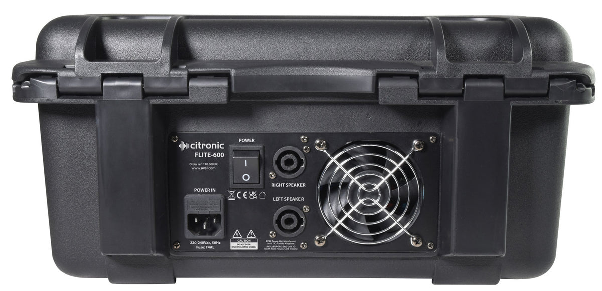 FLITE-600 Powered Mixer + 2 UHF Microphones + DSP