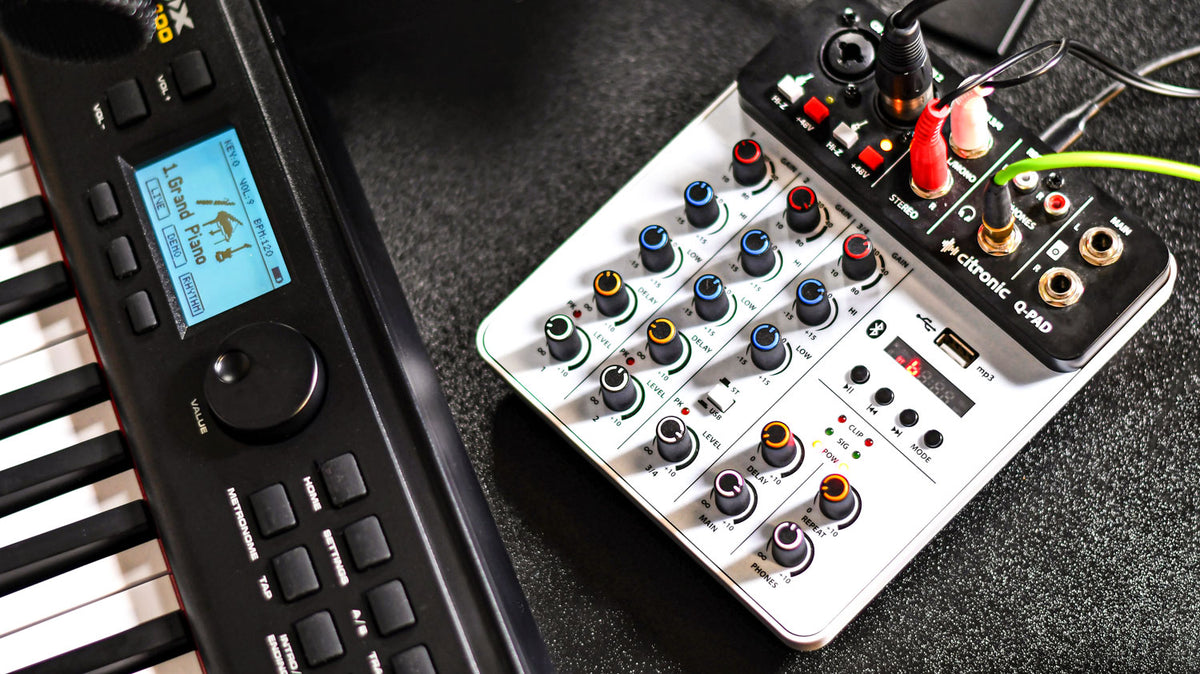 Q-PAD Compact Mixer + USB/BT/mp3