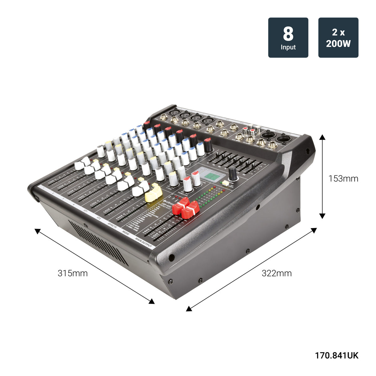 CSP-408 powered mixer 400W