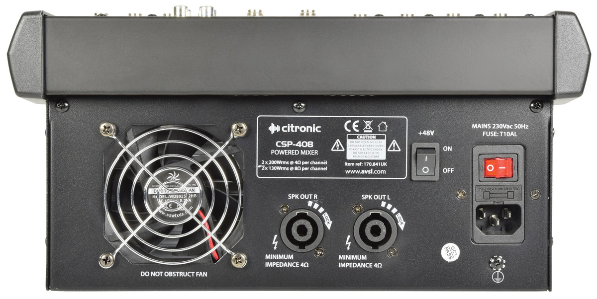 CSP-408 powered mixer 400W