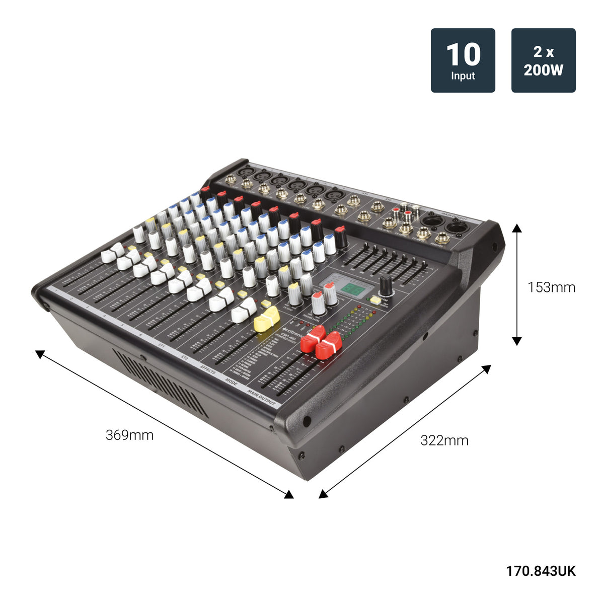 CSP-410 powered mixer 400W