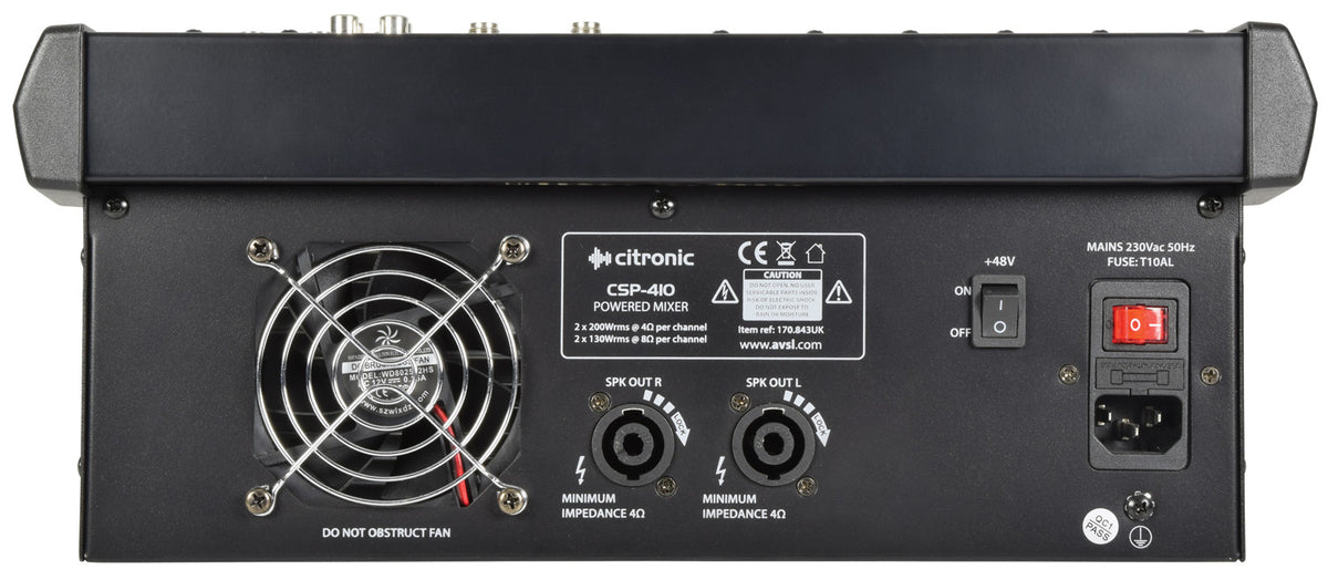 CSP-410 powered mixer 400W