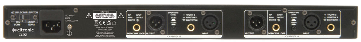 CL22 stereo compressor/limiter/gate