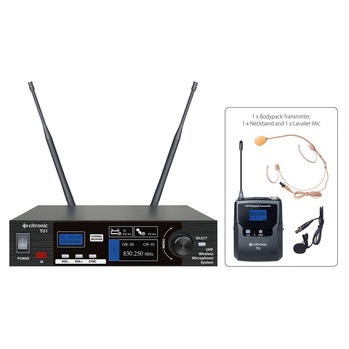TU1 PLL Mic Set - 1 x Bodypack Transmitter