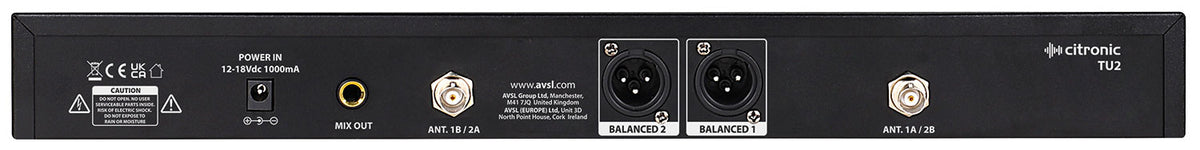 TU2 Dual PLL Mic Set - 2 x Handheld Transmitters