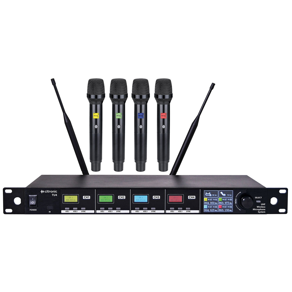 TU4 Quad PLL Mic Set 4 x Handheld Transmitters