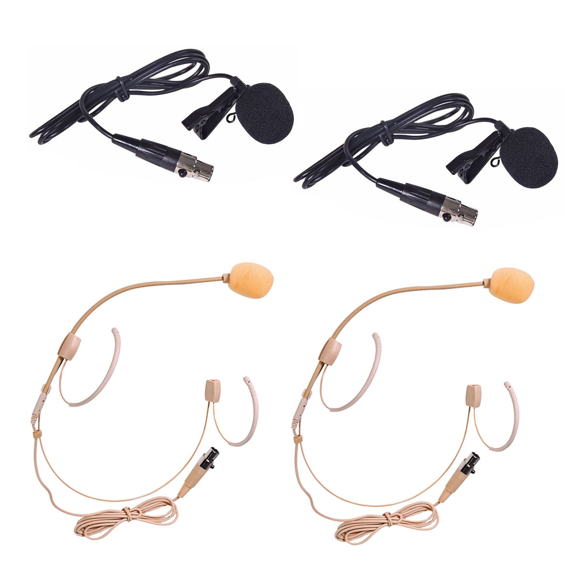 TU4 Quad PLL Mic Combo Set 2 x Handheld + 2 x Bodypack
