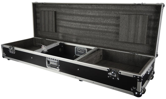 Flightcase for 8U 19" mixer and 2 x CD players/turntable