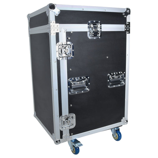 16U 19" rack case with wheels