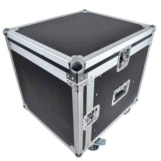 10U 19" rack case with wheels