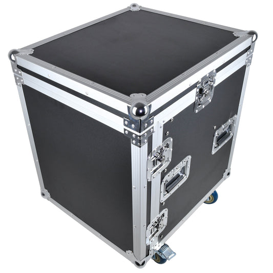 12U 19" rack case with wheels