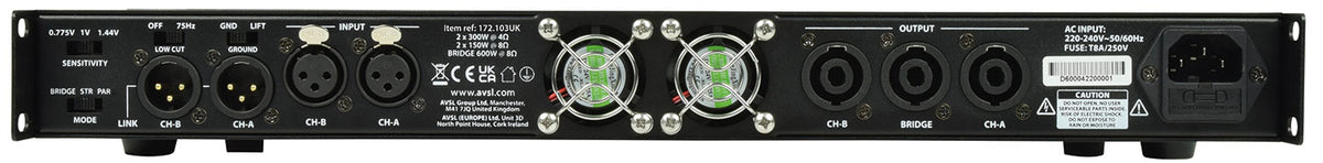 D300 Class-D Amplifier 2 x 150Wrms