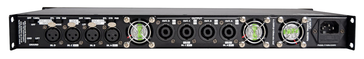 D4350 Quad Amplifier 4 x 350Wrms