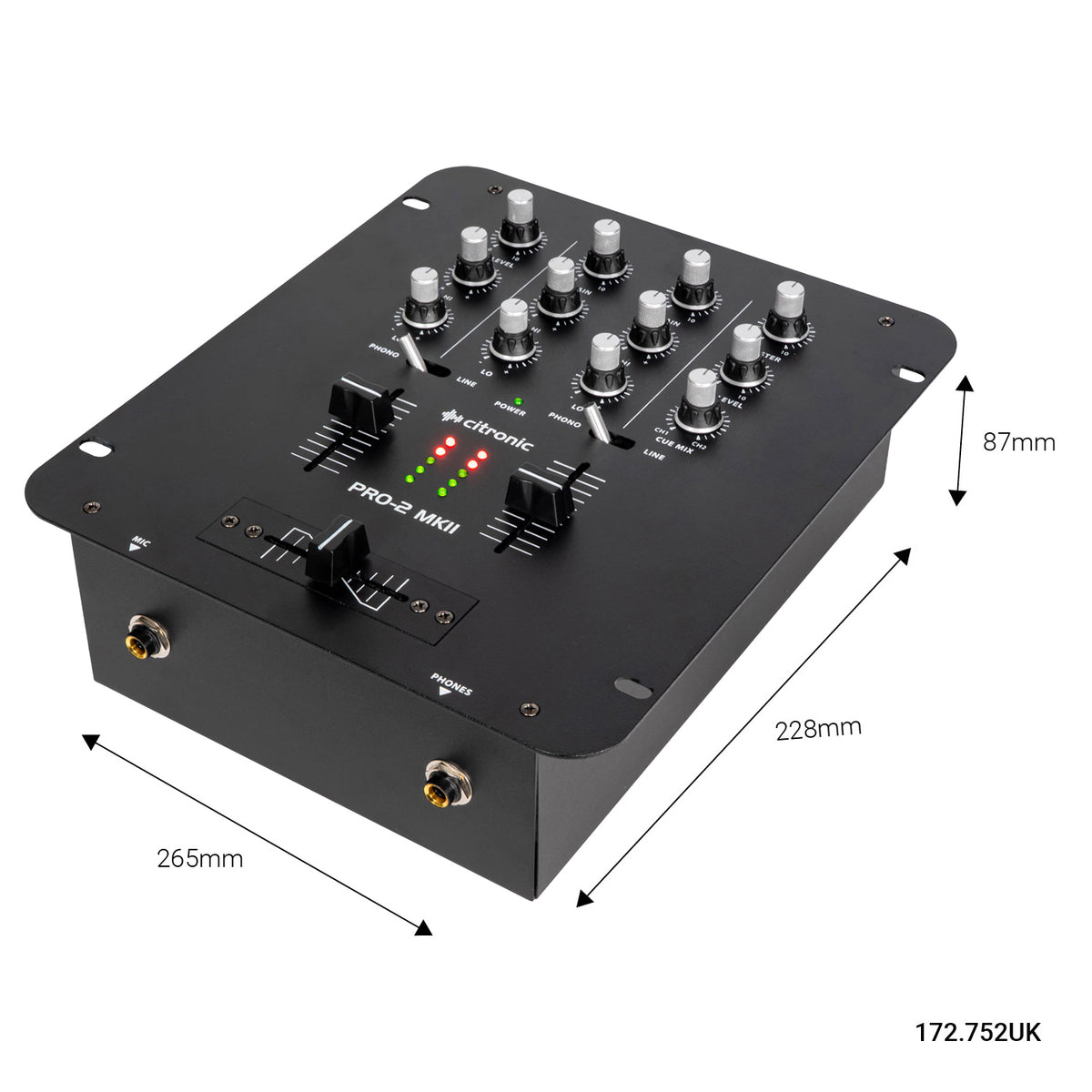 Pro-2 MKII DJ Mixer 2-Channel