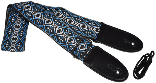 Blue Jacquard Deluxe Guitar Strap