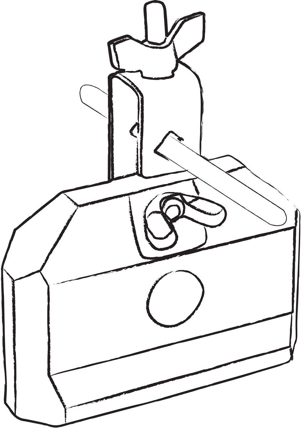 Plastic Block High (Blue)