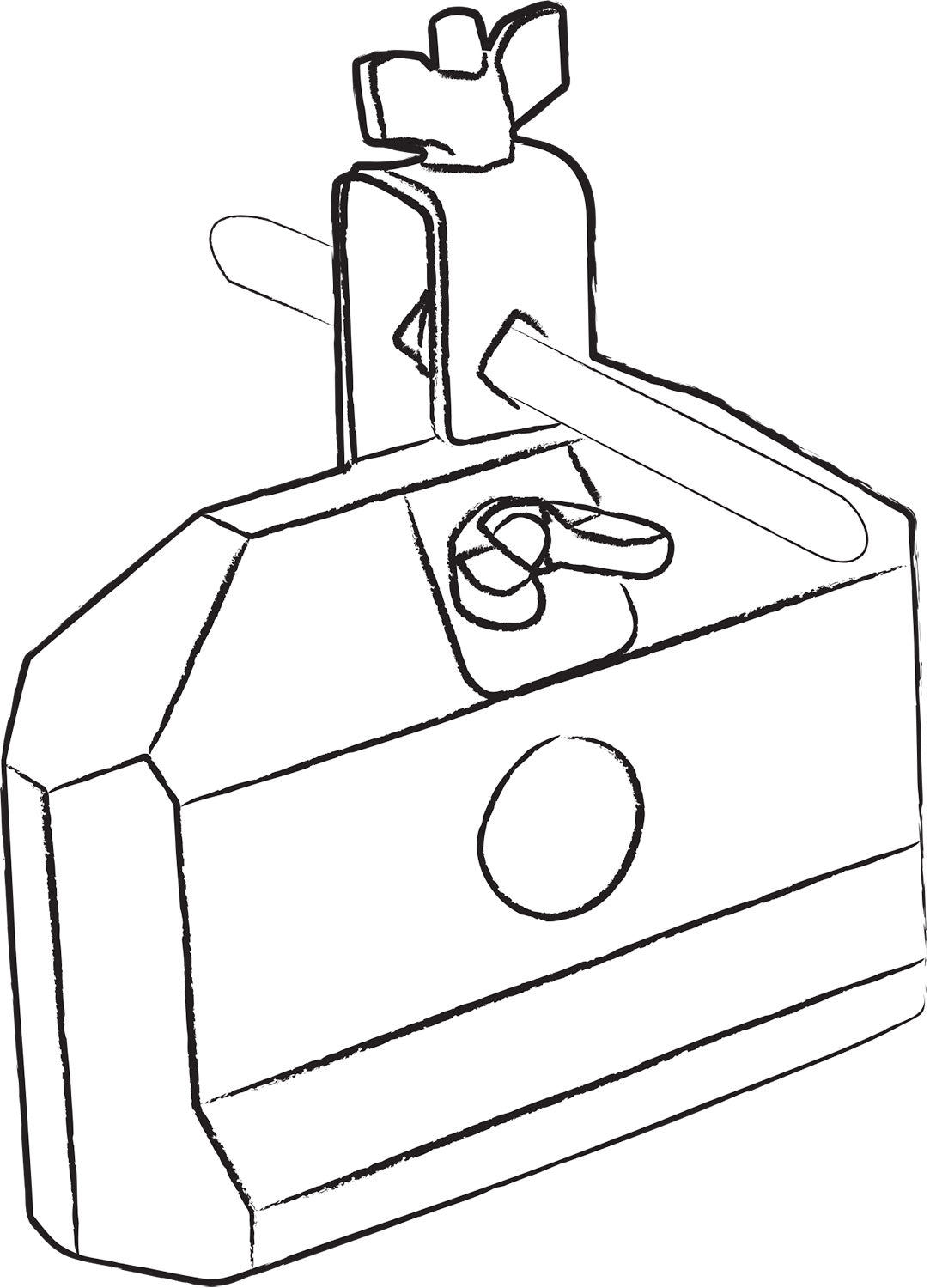 Plastic Block Low (Red)