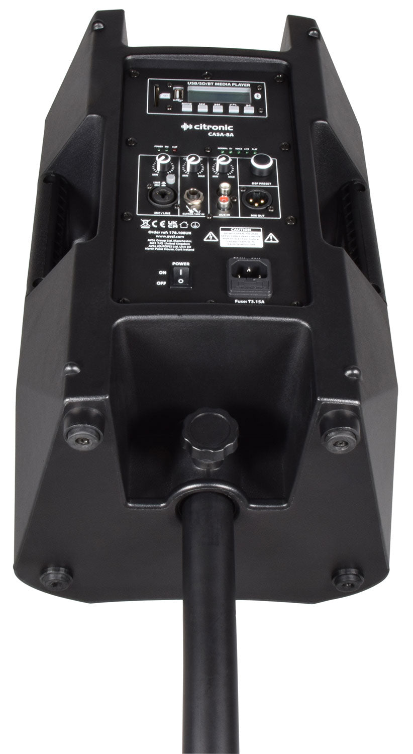 CASA-8A Active Cab 8" 200W RMS + USB/SD/BT