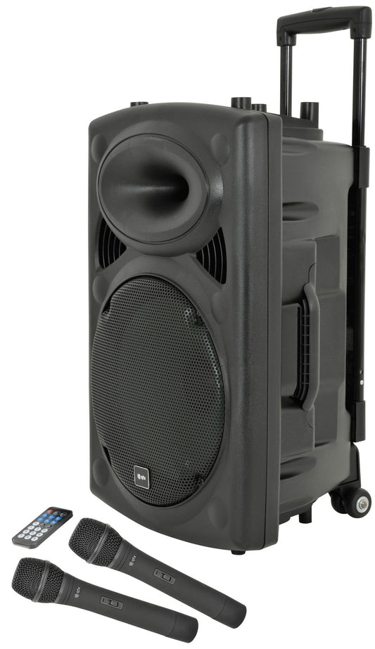 QR12PA Portable PA - TWS + 2 x UHF Microphones