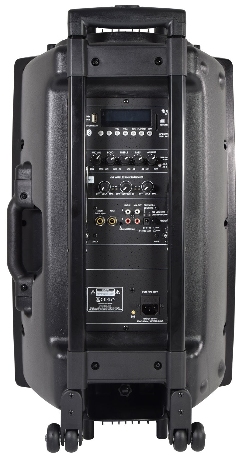QX15PA portable PA unit with USB/SD/FM player & Bluetooth