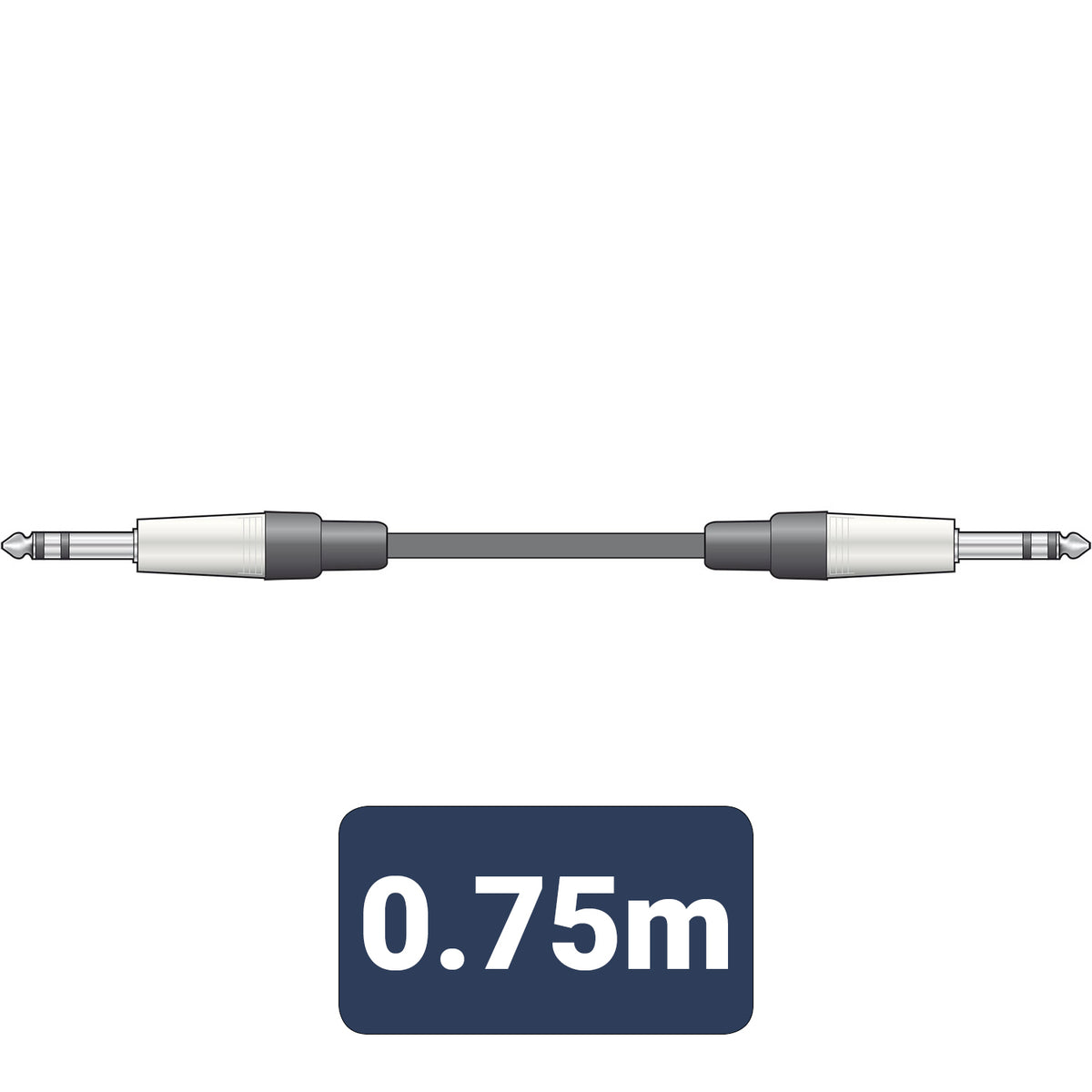 Classic Audio Lead 6.3mm Jack - 6.3mm Jack 0.75m