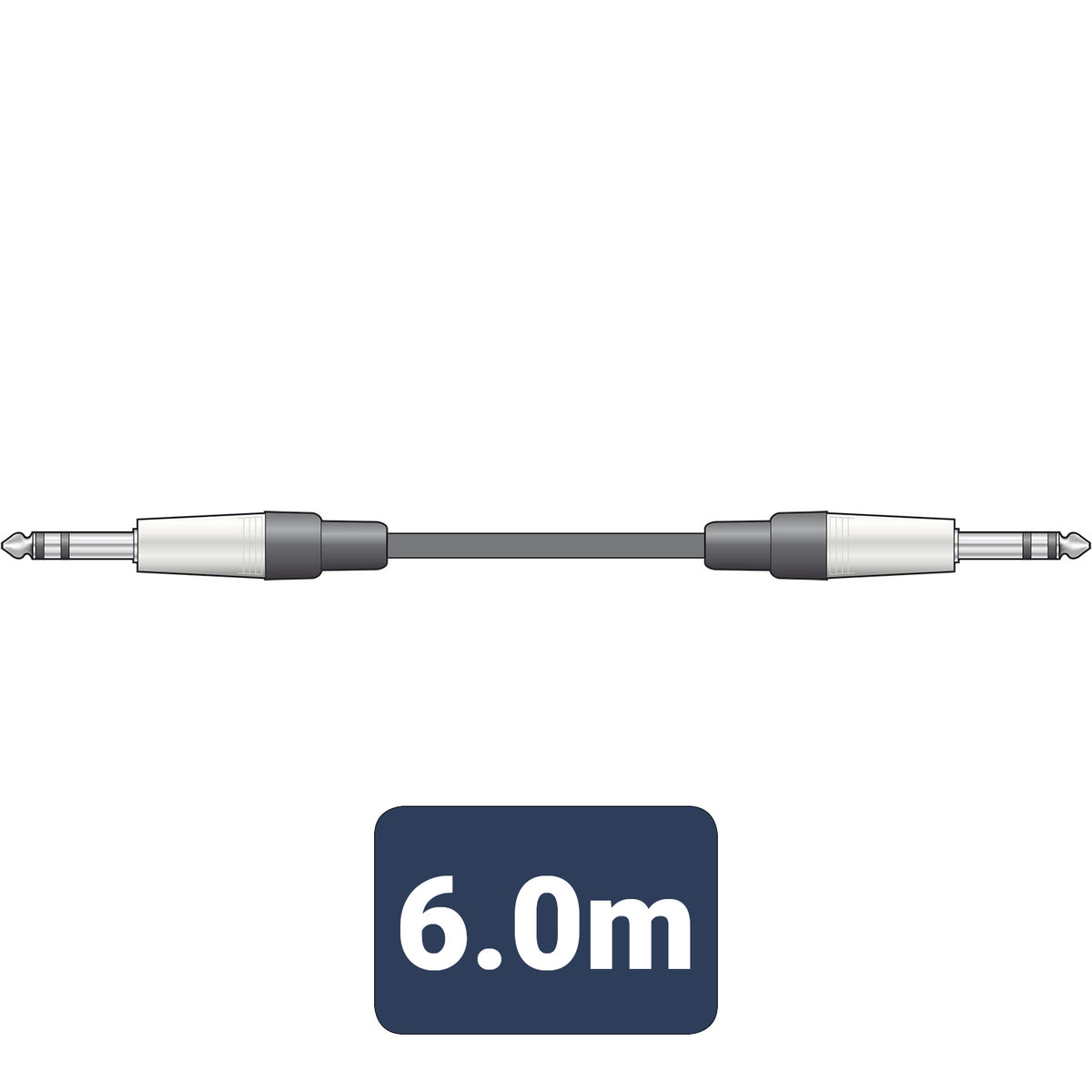 Classic Audio Lead 6.3mm Jack - 6.3mm Jack 6.0m