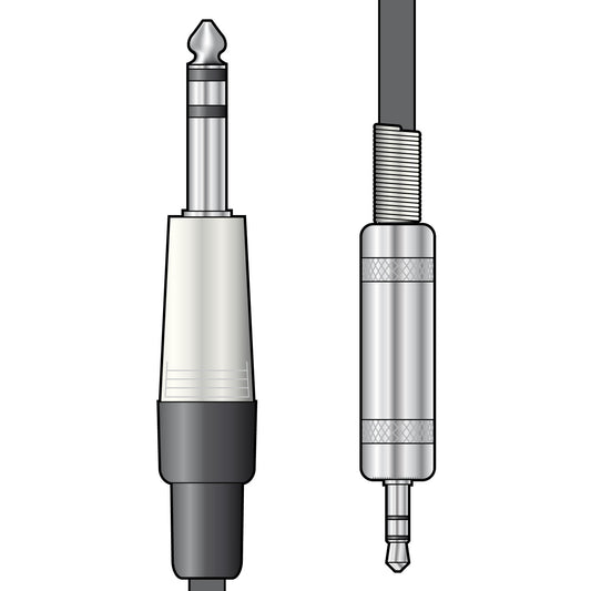 Classic Audio Lead 6.3mm Jack - 3.5mm Jack 1.5m