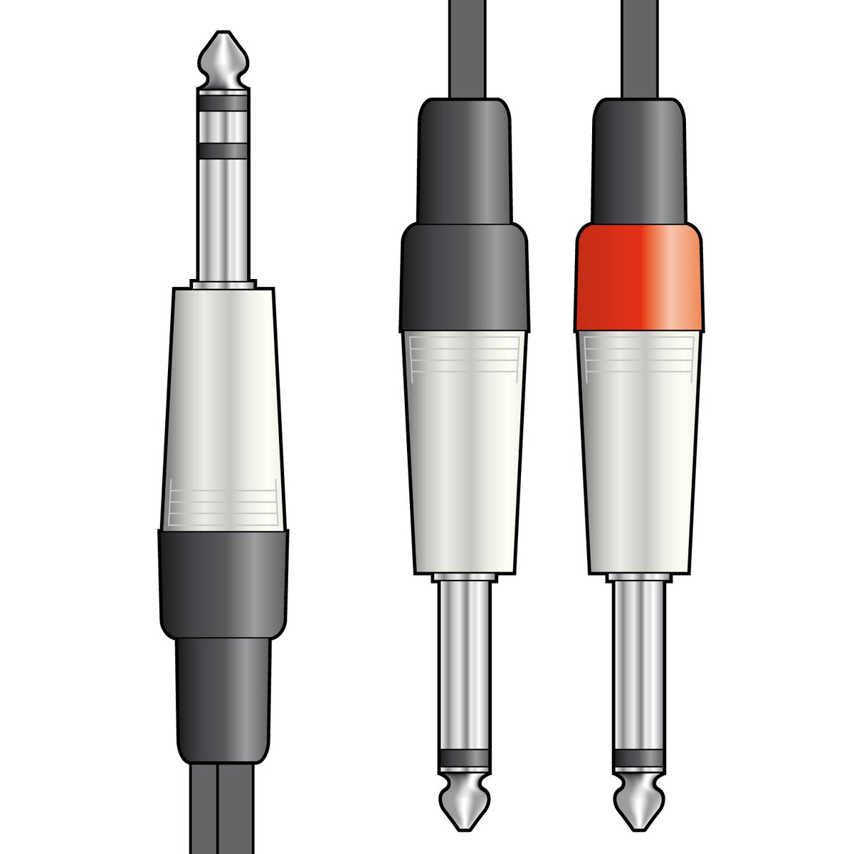 Classic Audio Lead 6.3mm TRS Jack - 2 6.3mm Jacks 6.0m