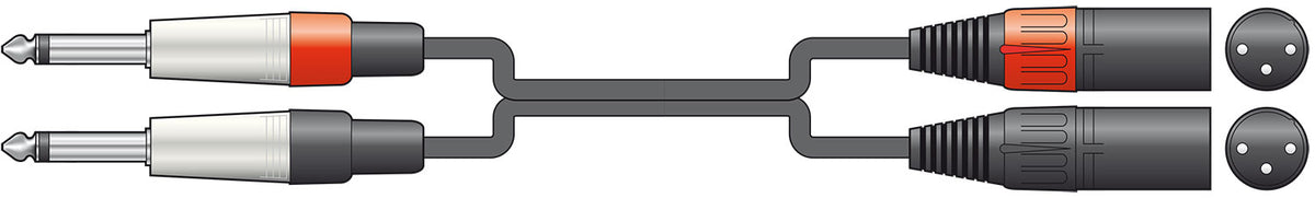 Classic Audio Lead 2 Mono Jack - 2 XLR Male 0.75m
