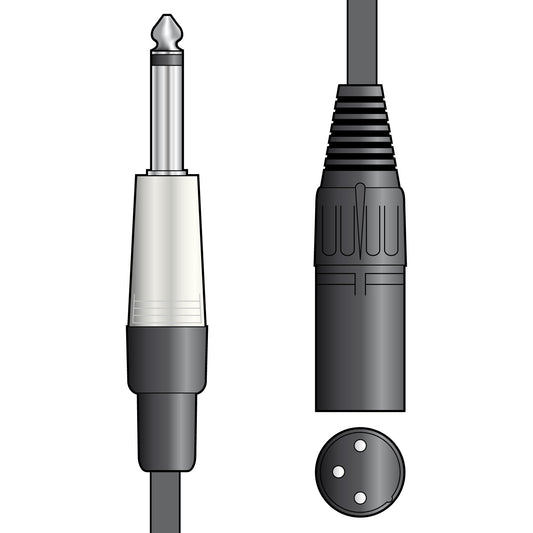 Classic Audio Lead Mono Jack - XLR Male 3.0m