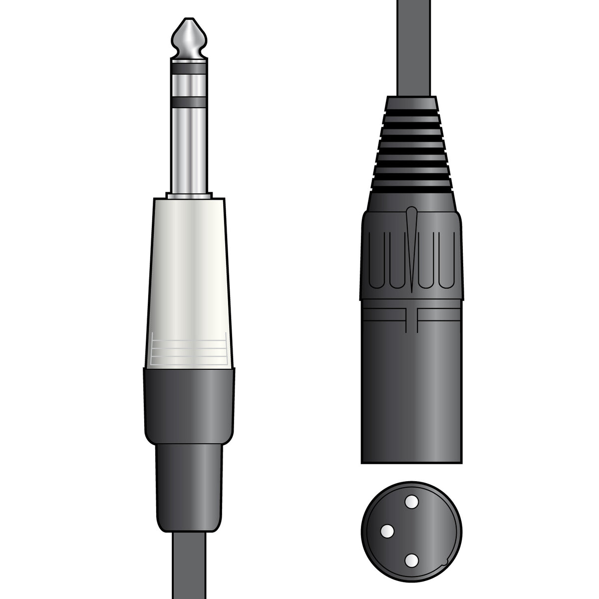 Classic Audio Lead TRS 6.3mm Jack - XLR Male 3.0m