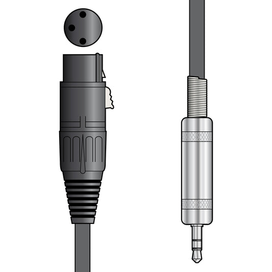 Classic Audio Lead XLR Female - 3.5mm Stereo Jack 0.5m