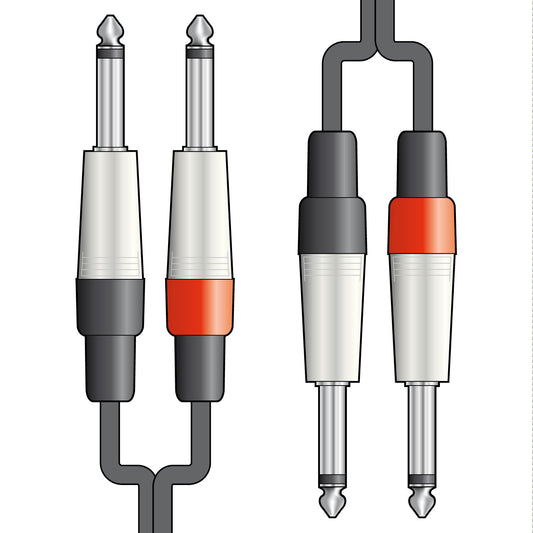 Classic Audio Lead 2 6.3mm Jack - 2 6.3mm Jack 6.0m