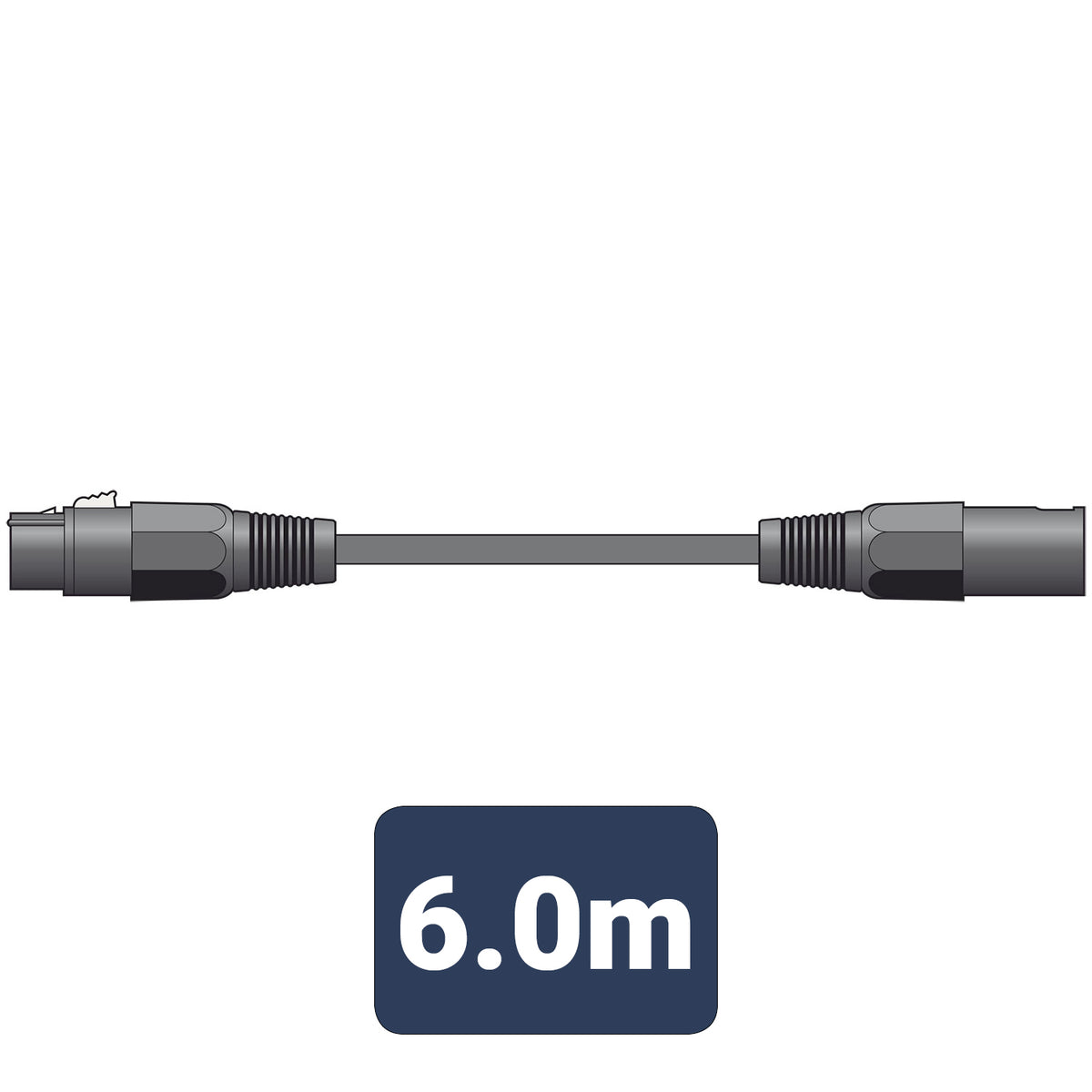 Classic Microphone Lead XLR Female - Male 6.0m Black