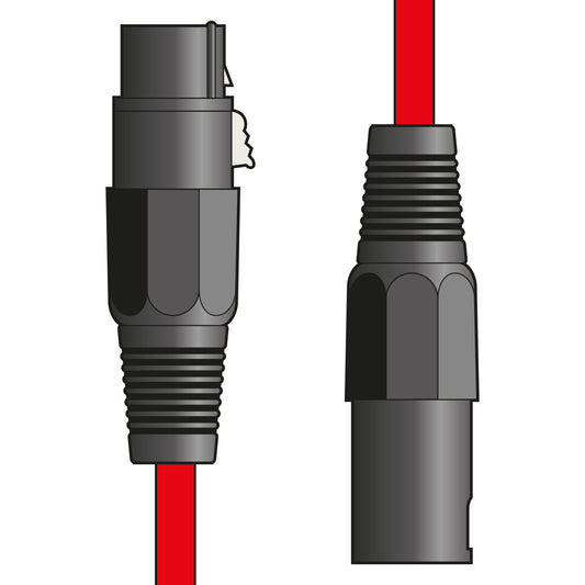 Classic Microphone Lead XLR Female - Male 6.0m Red