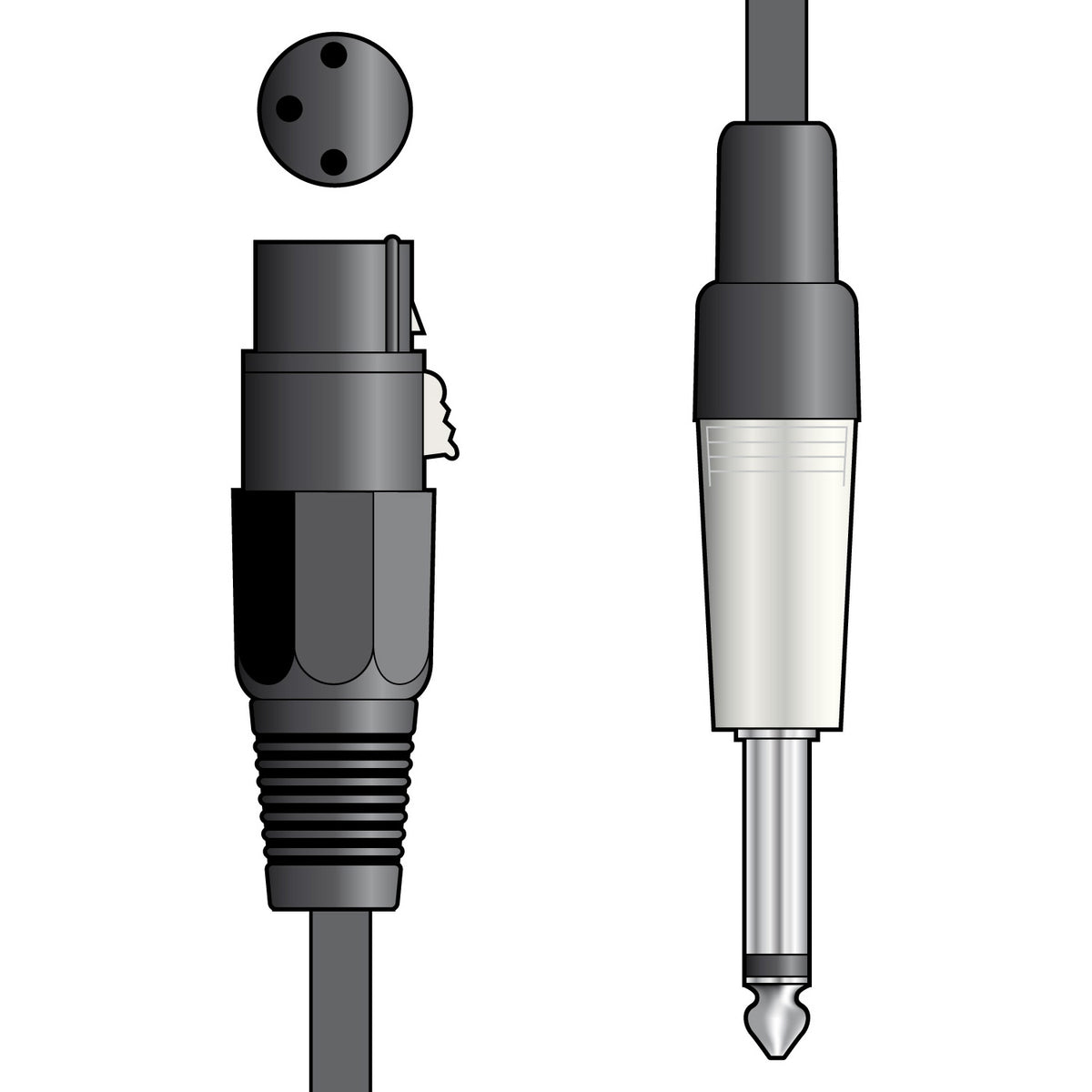 Classic Microphone Lead XLR - Jack 6.0m Black