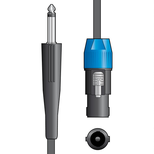 Essential Speaker Lead Jack - Speaker Plug 12.0m